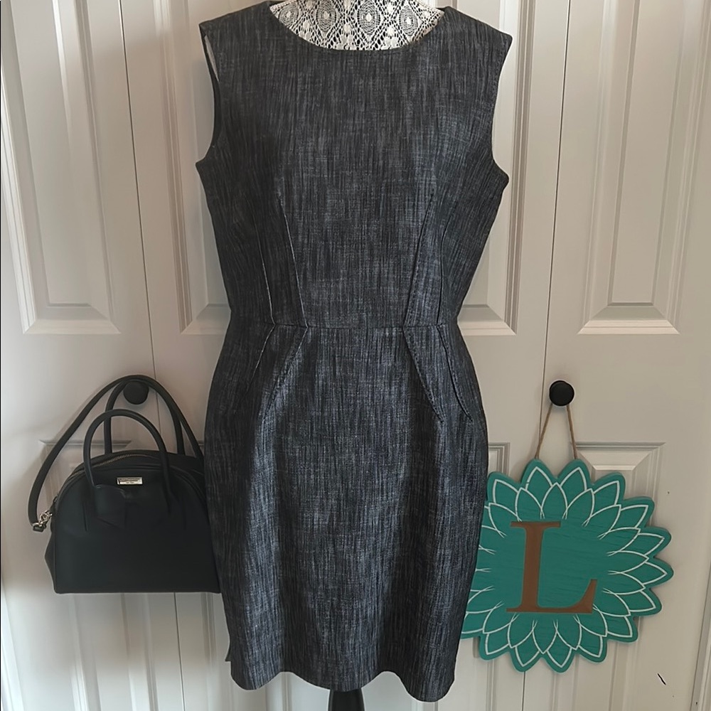 Evan Picone Gray Sheath Mini Dress